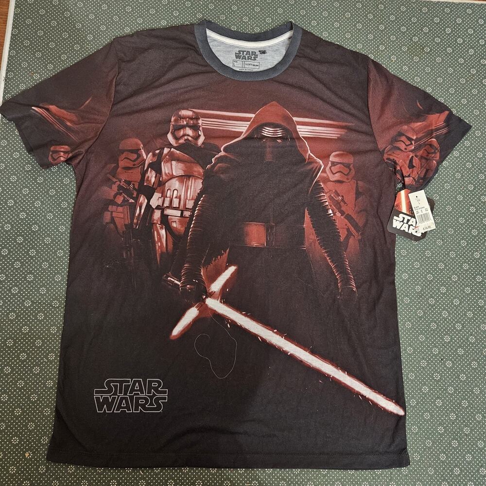 FifthSun Disney Star‎ Wars Mens LARGE Kylo Ren Phasma Stormtroopers AOP